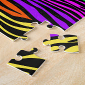 Puzzle abstraites bandes de zèbre colorées (Côté)