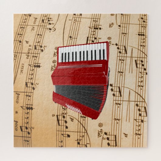Puzzle Accordion Music, design populaire, (Horizontal)
