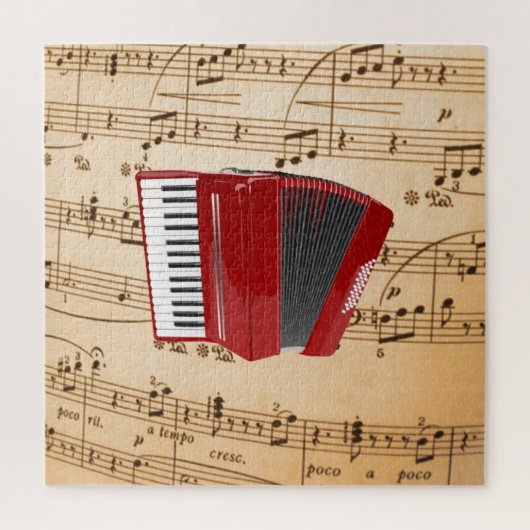 Puzzle Accordion Music, design populaire, (Vertical)