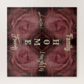 Puzzle Accueil Rose rouge Mots Abstraits Inspirationnels (Horizontal)