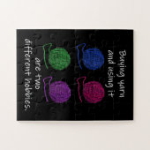 Puzzle Acheter Fil Différents Hobbies Tricot Crochet (Horizontal)
