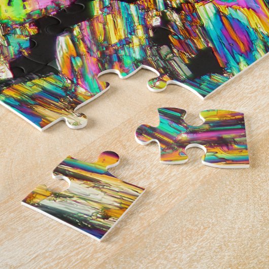 Puzzle Acide aminé d'alanine sous un microscope (Côté)