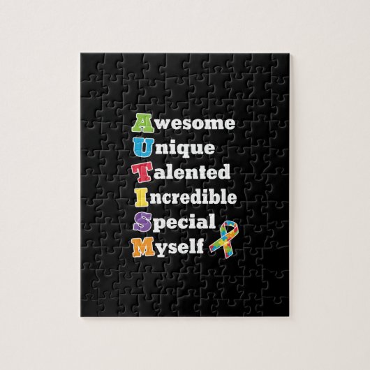 Puzzle Acronyme de sensibilisation sur l'autisme (Vertical)