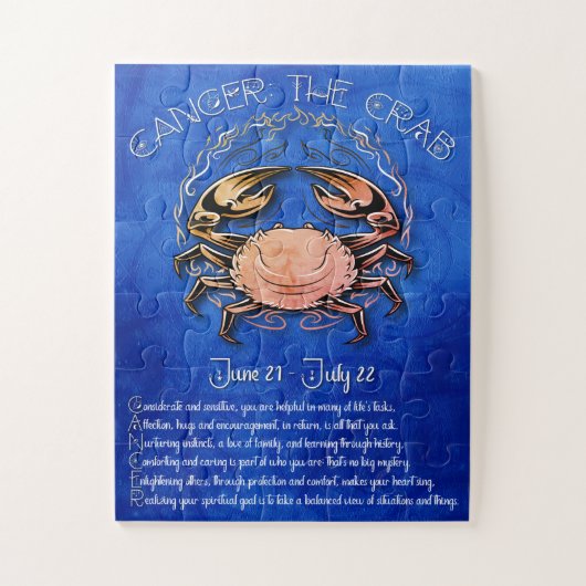 Puzzle Acrostique du cancer (Vertical)