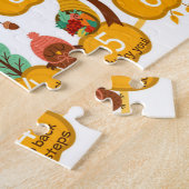Puzzle Action de grâce Aider la dinde à trouver les floco (Côté)