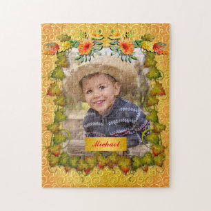 Puzzle Action de grâce Automne Feuille d'érable et Tourne