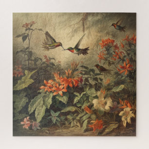 Puzzle Activité d'art fin Jardin Colibri – Vintage