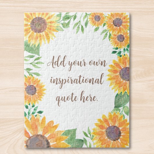 Puzzle Add Your inspirational Motivational Quote Floral