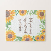Puzzle Add Your inspirational Motivational Quote Floral (Horizontal)