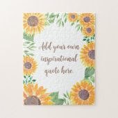 Puzzle Add Your inspirational Motivational Quote Floral (Vertical)