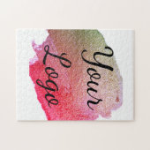 Puzzle add your logo site web pinker green golden simple  (Horizontal)