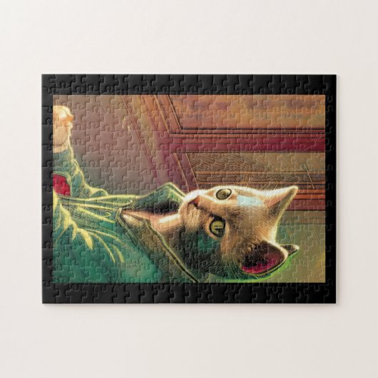 Puzzle Ado chatte vert pull urbain alien (Horizontal)