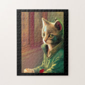 Puzzle Ado chatte vert pull urbain alien (Vertical)