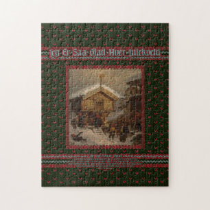 Puzzle Adolph Tidemand Norsk juleskikk