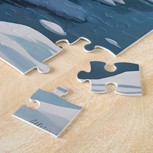 Puzzle Adorable Baby Seal Pup Jouer dans l'océan Arctique (Côté)