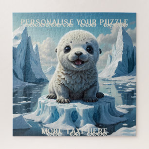 Puzzle Adorable Baby Seal Pup Jouer dans l'océan Arctique