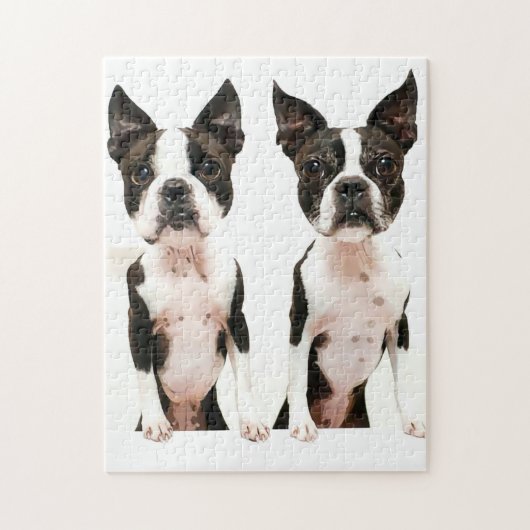 Puzzle Adorable Boston Terrier Cartoon Chien (Vertical)