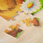 Puzzle adorable chaton aux yeux verts (Côté)