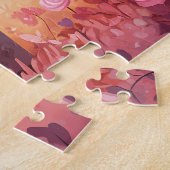 Puzzle Adorable Eléphant Calf Coeurs & Fleurs (Côté)