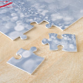 Puzzle Adorable Flamants roses de famille Santa Hat (Côté)