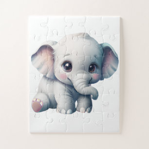 Puzzle adorable Kawaii Baby Elephant