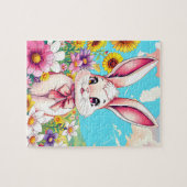 Puzzle Adorable lapin rose enfants (Horizontal)