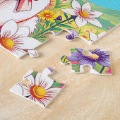 Puzzle Adorable lapin rose enfants (Côté)