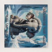 Puzzle Adorable mammouth de bébé jouant dans l'océan Arct (Horizontal)