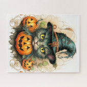 Puzzle Adorable Petite Chatte Sorcière (Horizontal)
