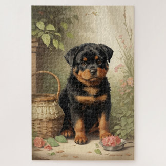 Puzzle Adorable Rottweiler