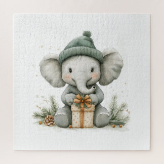 Puzzle adorable série de Noël animal bébé éléphant