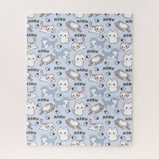 Puzzle Adorables chatons dodus et cœurs Meow