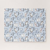 Puzzle Adorables chatons dodus et cœurs Meow (Horizontal)