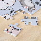 Puzzle Adorables chatons dodus et cœurs Meow (Côté)