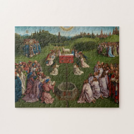 Puzzle Adoration de l'agneau mystique, le retable de Gand (Horizontal)