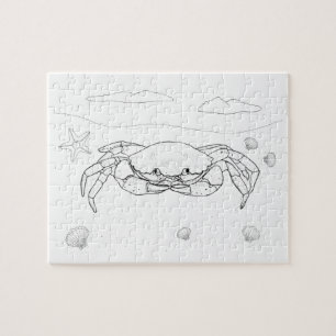 Puzzle adulte de coloration de crabe