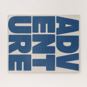 Puzzle Adventure Travel Lover Typography Blue Modern (Horizontal)