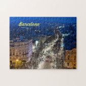 Puzzle Aereal night view of le Ravin in Barcelone, Spain (Horizontal)