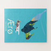 Puzzle AErø, Danemark Carte poster voyage (Horizontal)