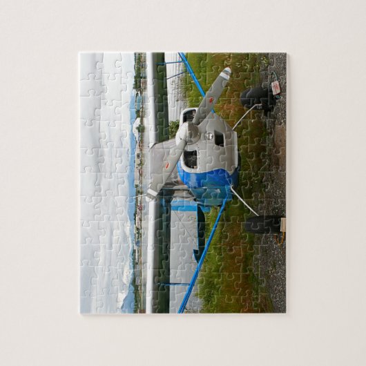 Puzzle Aéronefs à ailes hautes, bleu et blanc, Alaska (Vertical)