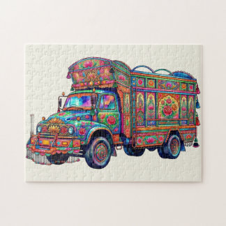Puzzle Aesthetic Desi Vintage Pakistani Truck Art 