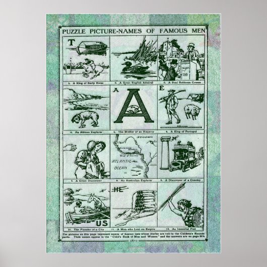 Puzzle Afbeelding Names Print (Voorkant)