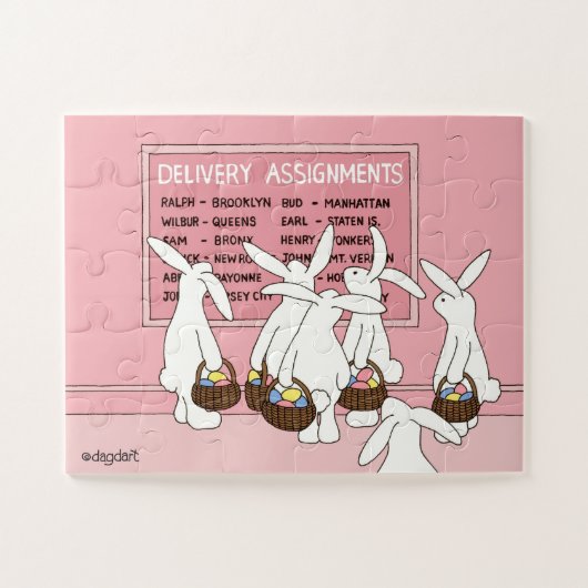Puzzle Affectations de livraison de lapin de Pâques Puzzl (Horizontal)
