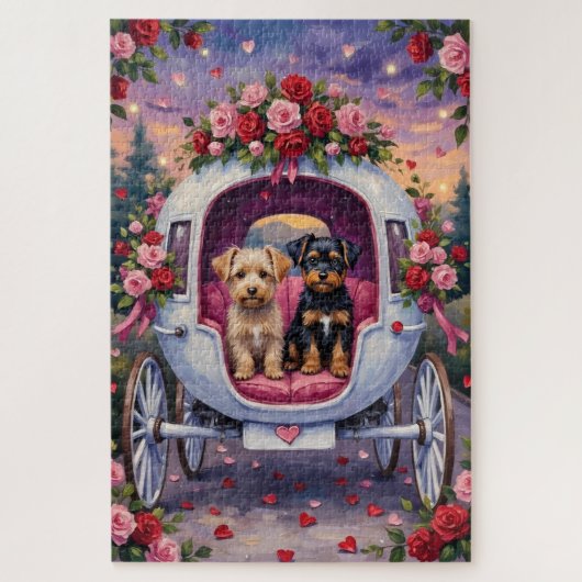 Puzzle Affenpinscher Dog Valentine's Day (Vertical)