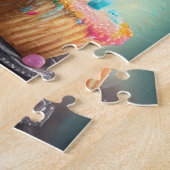 Puzzle Affenpinscher fête le gâteau des ballons d'anniver (Côté)