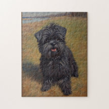 Affenpinscher Peinture à l'huile de chien Portrait