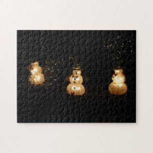 Puzzle Affichage de lumières de vacances de bonhomme de n