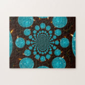 Puzzle Affichage éclatant des lumières cyanes Kaleidoscop (Horizontal)