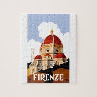 Puzzle Affiche 1930 de voyage de Duomo de Florence Italie