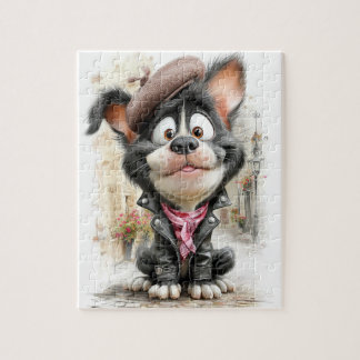 Puzzle Affiche Chiot Rebelle Mignon